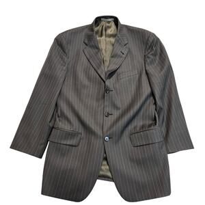 Joseph Abboud 100% Wool Pinstripe Suit Jacket Blazer Made in USA Size 40R